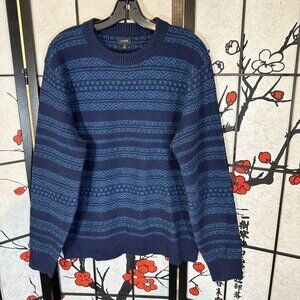 J.Crew Lambswool Crewneck Men's Pullover Fair Isle Nordic Ski Sweater Size M